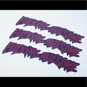 Fucking Awesome Sticker (single) Navy/Burgundy